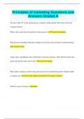 Principles of marketing Questions and Answers Graded A