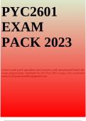 PYC2601 EXAM PACK 2023