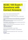 SCSC 105 Exam 1 Questions with Correct Answers