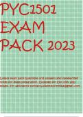 PYC1501 EXAM PACK 2023