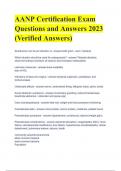 AANP Certification Exam Questions and Answers 2023 (100% Verified Answers)