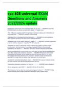 epa 608 universal EXAM  Questions and Answers  2023/2024 update 