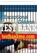 Test Bank For Exceptional Children: An Introduction to Special Education 11th Edition All Chapters - 9780134201351