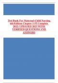 Test Bank For Maternal-Child Nursing 6th Edition Chapter 1-55 Complete 2022