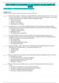 TEST BANK for Essentials of psychiatric mental health BY SHUO GRADED A+ 2023-2024 TEST BANK for Essentials of psychiatric mental health BY SHUO GRADED A+ 2023-2024 TEST BANK for Essentials of psychiatric mental health BY SHUO GRADED A+ 2023-2024 TEST BANK