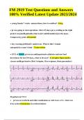 FM 2919 Test Questions and Answers 100% Verified Latest Update 2023/2024