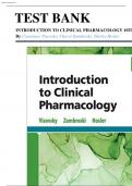 Test Bank Introduction to Clinical Pharmacology 10th Edition Visovsky, Complete Test Bank 10th Ed Constance Visovsky