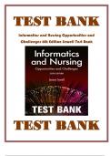 Informatics and Nursing Opportunities and Challenges 6th Edition Sewell Test Bank