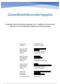 Gezondheidsbevorderingsplan, PLP-bachelorstage, HBO verpleegkunde 