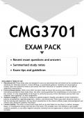 CMG3701 EXAM PACK 2023 - DISTINCTION GUARANTEED