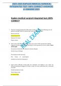 2023-2024 KAPLAN MEDICAL SURGICAL INTEGRATED TEST 100% CORRECT ANSWERS A+GRADED 2023