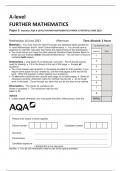 AQA A-LEVEL FURTHER MATHEMATICS PAPER 3 STATISTICS JUNE 2023 