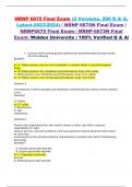 NRNP 6675 Final Exam (2 Versio[ns, 200 Q & A, Latest-2023/2024) / NRNP 6675N Final Exam / NRNP6675 Final Exam / NRNP-6675N Final Exam: Walden University | 100% Verified Q & A