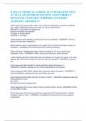 KAPLAN MEDICAL SURGICAL INTEGRATED TEST ACTUAL EXAM 200 QUESTIONS AND CORRECT DETAILED ANSWERS (VERIFIED ANSWERS) |ALREADY GRADED A+