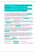 Regis NU-713 Advanced Epidemiology and Biostatistics Quiz 5 (Epidemiology Chapters 11 & 12) Questions and 100% Correct Answers 2023 VERSION