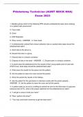 Phlebotomy Technician (AUMT MOCK NHA)  Exam 2023  Questions with Correct Answers