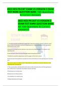 2022 HESI PN EXIT EXAM V3 VERSION 3 EXAM TEST BANK QUESTION BANK 160 Questions & Correct Answers 2022 HESI PN EXIT V3 VERSION 3 EXAM TEST BANK QUESTION BANK All 160 Questions & Correct Answers!!