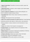 LMRT CORE & PATIENT CARE QUESTIONS AND ANSWERS GRADED A+