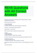 REHS Questions with All Correct Answers 