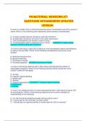 PN MATERNAL NEWBORN ATI   QUESTIONS WITHANSWERS UPDATED   VERSION