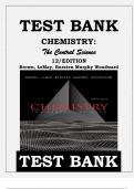 CHEMISTRY The Central Science 12TH EDITION Brown, LeMay, Bursten Murphy Woodward TEST