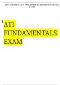 ATI FUNDAMENTALS PROCTORED EXAM 20232024RETAKE GUIDE