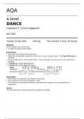 AQA A-level DANCE Component 2 MAY 2023 FINAL QUESTION PAPER  Critical engagement 