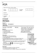 AQA A-level PHYSICS Paper 3 Section B  JUNE 2023 FINAL QUESTION PAPER Astrophysics