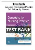 Test Bank For Concepts For Nursing Practice 3rd Edition By Giddens All Chapters | A+ ULTIMATE GUIDE 