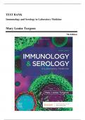 Test Bank - Immunology and Serology in Laboratory Medicine, 7th Edition (Turgeon, 2022), Chapter 1-27 | All Chapters