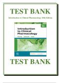 Testbank for Introduction to Clinical Pharmacology 10th Edition Test Bank by Constance Visovsky.