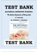 Testbank for MATERNAL-NEWBORN NURSING- THE CRITICAL COMPONENTS OF NURSING CARE 3RD EDITION TEST BANK