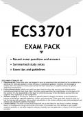 ECS3701 EXAM PACK 2023 - DISTINCTION GUARANTEED