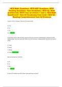 HESI Math Questions, HESI A&P Questions, HESI Reading Questions, Hesi Vocabulary, HESI A2: Math practice test, BEST hesi a2 version 1 and 2, HESI Math Questions!!!, Hesi A2 Vocabulary from book, HESI A2 - Reading Comprehension! hesi A2 Entrance