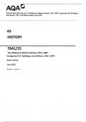 AQA AS HISTORY 7041/2S  The Making of Modern Britain, 1951–2007 Component 2S  Building a  new Britain, 1951–1979 Mark scheme June 2023 