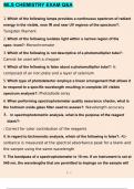 MLS CHEMISTRY EXAM QUESTIONS AND ANSWERS GRADED A+