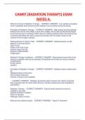 CANADIAN ASSOCIATIONS OF MEDICAL RADIATIONS TECHNOLOGISTS (CAMRT ) EXAM PACKAGE DEAL WITH 100% VERIFIED SOLUTIONS AND CORRECT ANSWERS.