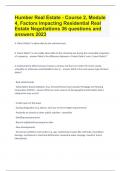 Humber Real Estate - Course 4, Module 3 Identifying Requirements for Office and Retail Properties exam questions fully solved 2023/24 uodate