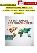 SOLUTION MANUAL FOR Intermediate Accounting IFRS 4th Edition by Donald E. Kieso, Jerry J. Weygandt, Terry D. Warfield| Verified Chapter's 1 - 24 | Complete