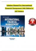 Solution Manual For International Financial Management 14th Edition by Jeff Madura| Complete Verified Chapter's |