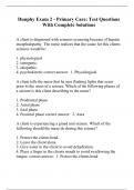 Dunphy Exam 2 - Primary Care: Test Questions With Complete Solutions