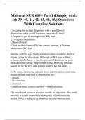 Midterm NUR 609 - Part I (Dunphy et al. ch 39, 40, 41, 42, 43, 44, 45,) Questions With Complete Solutions