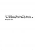 EDF 6226 Exam 1 Questions With Answers Updated 2023-2024, EDF 6226 Exam 2 Questions With Correct Answers, EDF 6226 Final Exam Questions With 100% Correct Answers, EDF 6226 Final Exam 1 Questions With Answers  and EDF 6226 Final Exam Questions With Complet