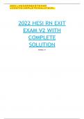 2022 hesi rn exit exam v2 with complete solution.