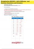 Straighterline BIO201L LAB 4,Diffusion and Osmosis Questions and Answers