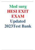 Med surg HESI EXIT EXAM Updated 2023Test Bank