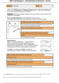 M2L2 gizmo lab :Earthquake 2 – Determination of Epicenter - Honors