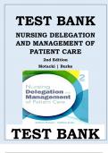 Testbank for NURSING DELEGATION AND MANAGEMENT OF PATIENT CARE 2ND EDITION TEST BANK By Kathleen Motacki, Kathleen Burke