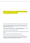  CCHT practice exam questions and answers 100% guaranteed success.