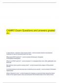   CAMRT Exam Questions and answers graded A+.